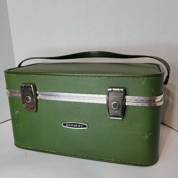 Airway Other Vintage Robin Egg Green Airway Train Makeup Travel Reliable Luggage Case Bag